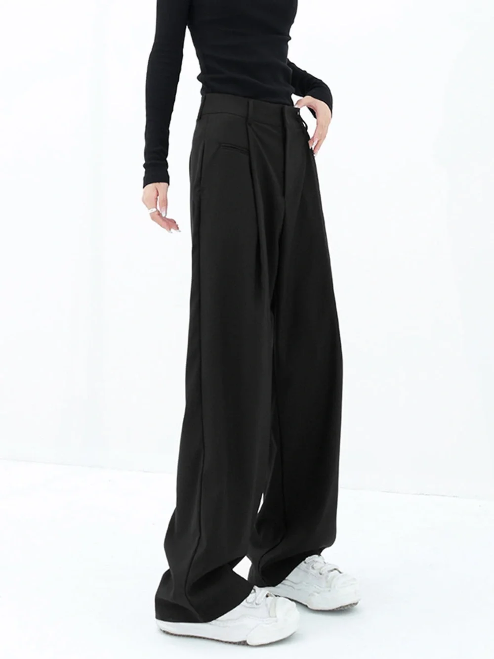 Commense Basic Baggy Wide Leg Dress Pants - Picture 3 of 4